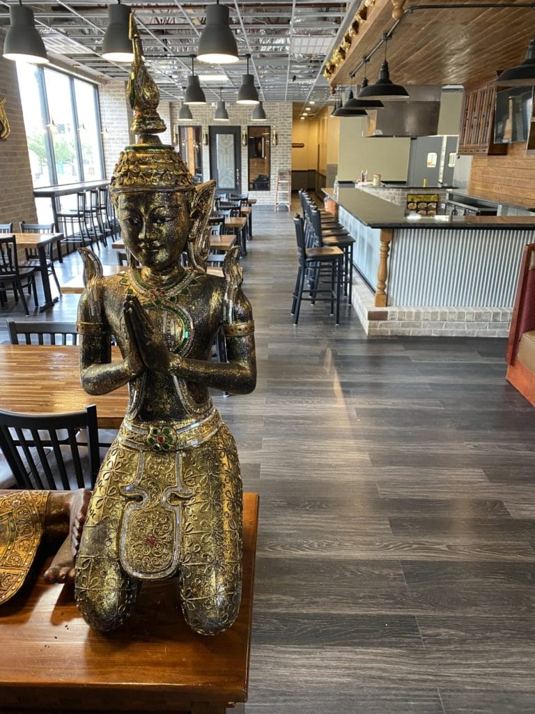 A view of the interior of the Bangkok Garden Noodle House in Portsmouth, Virginia