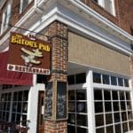 An outdoor sign for Baron's pub