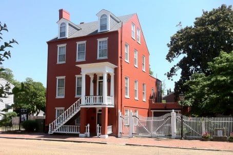 Exterior of the Hill House Museum, a Portsmouth, Virginia attraction 