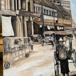 Street scene from Bangkok circa 1920 Mural