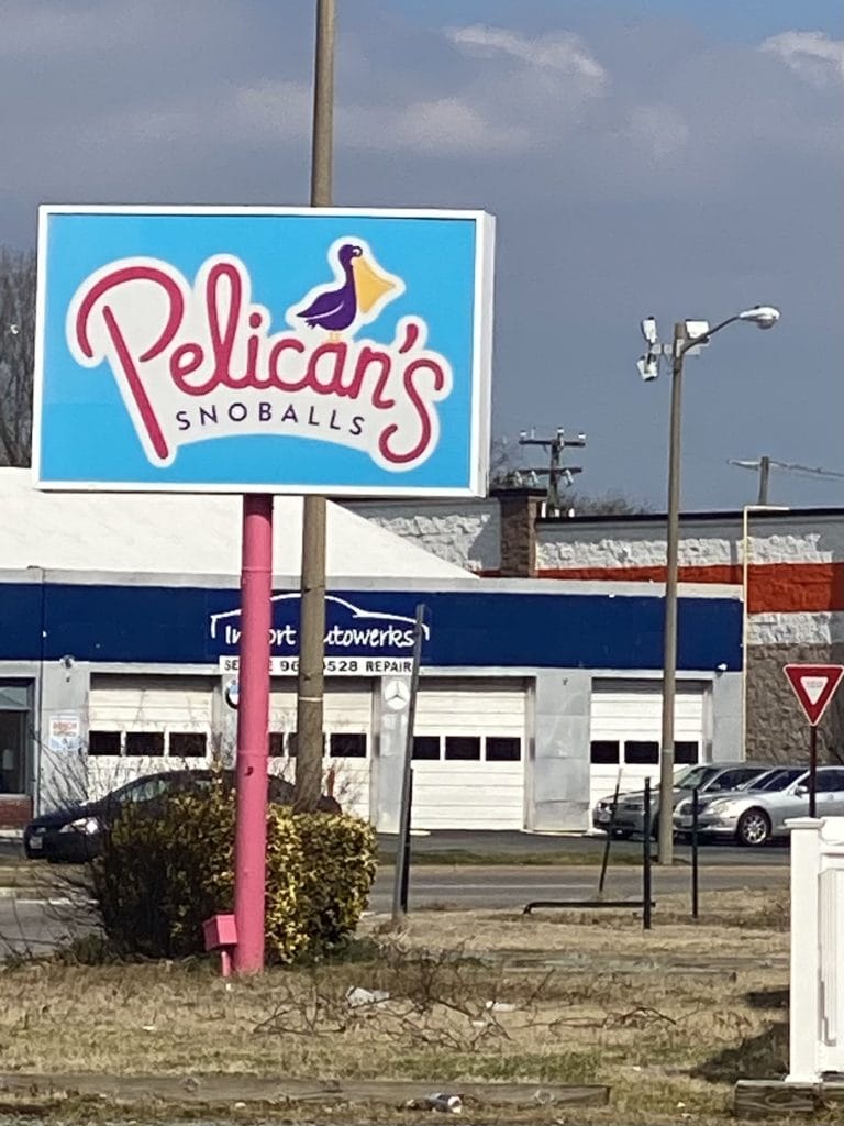 Billboard with the Polar Snoballs logo.
