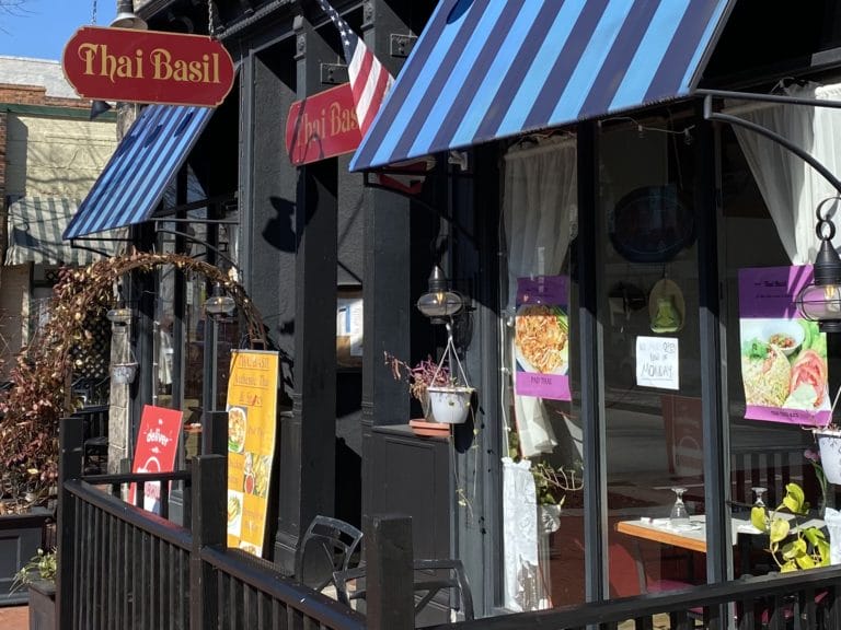 A view of the entrance to Thai Basil in Portsmouth, Virginia A view of the entrance to Thai Basil in Portsmouth, Virginia