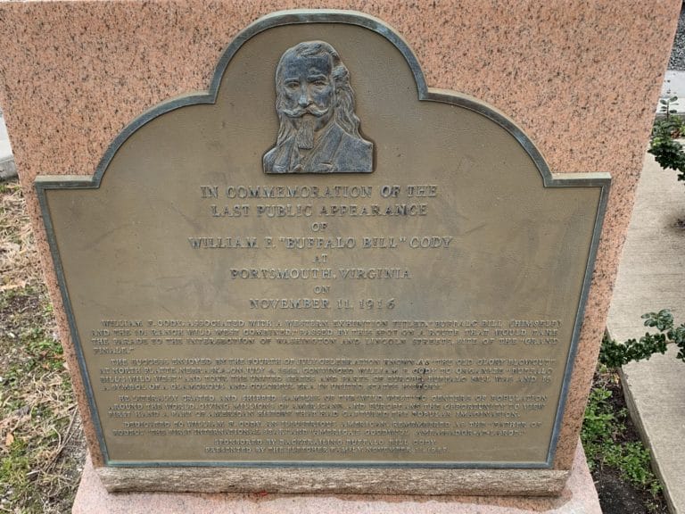The Buffalo Bill Cody Monument in Portsmouth, Virginia