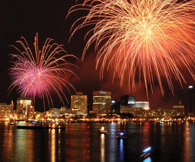 Fireworks over the Elizabeth River