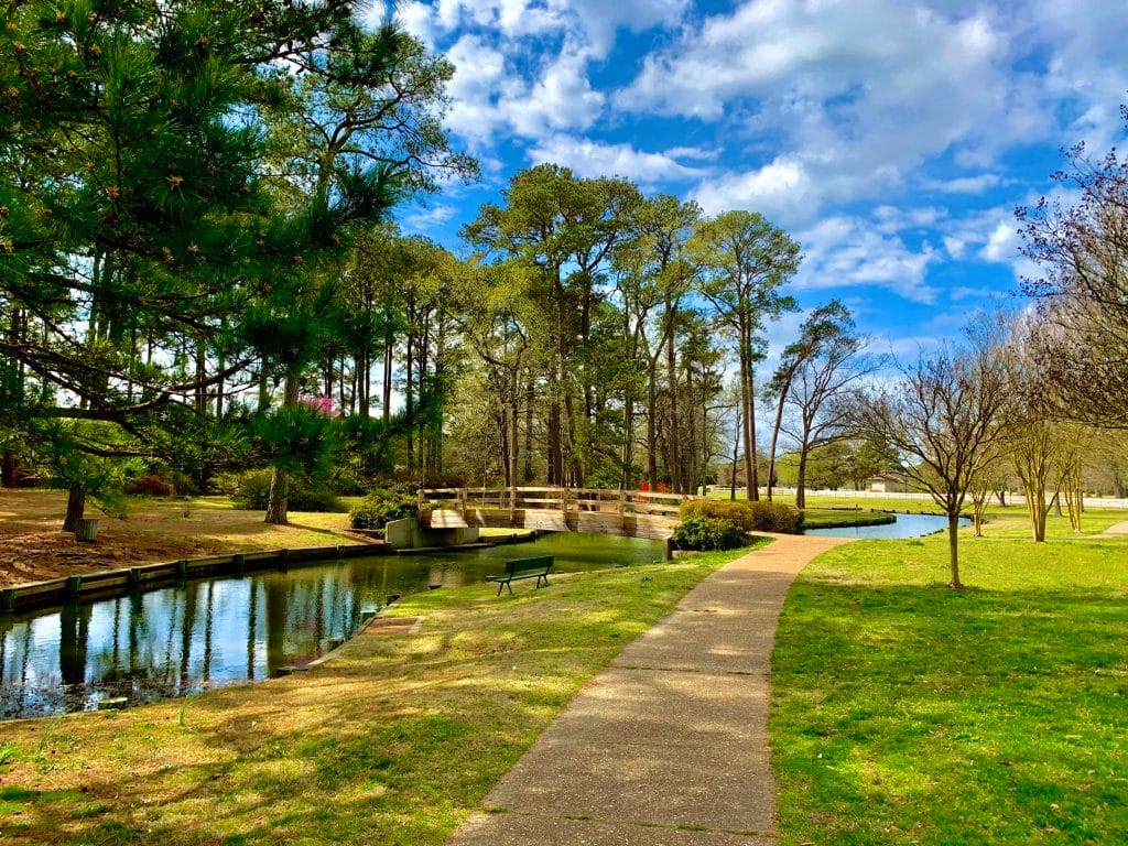 City Park is a nature park in Portsmouth Virginia and includes a perimeter walk through the Friendship Gardens