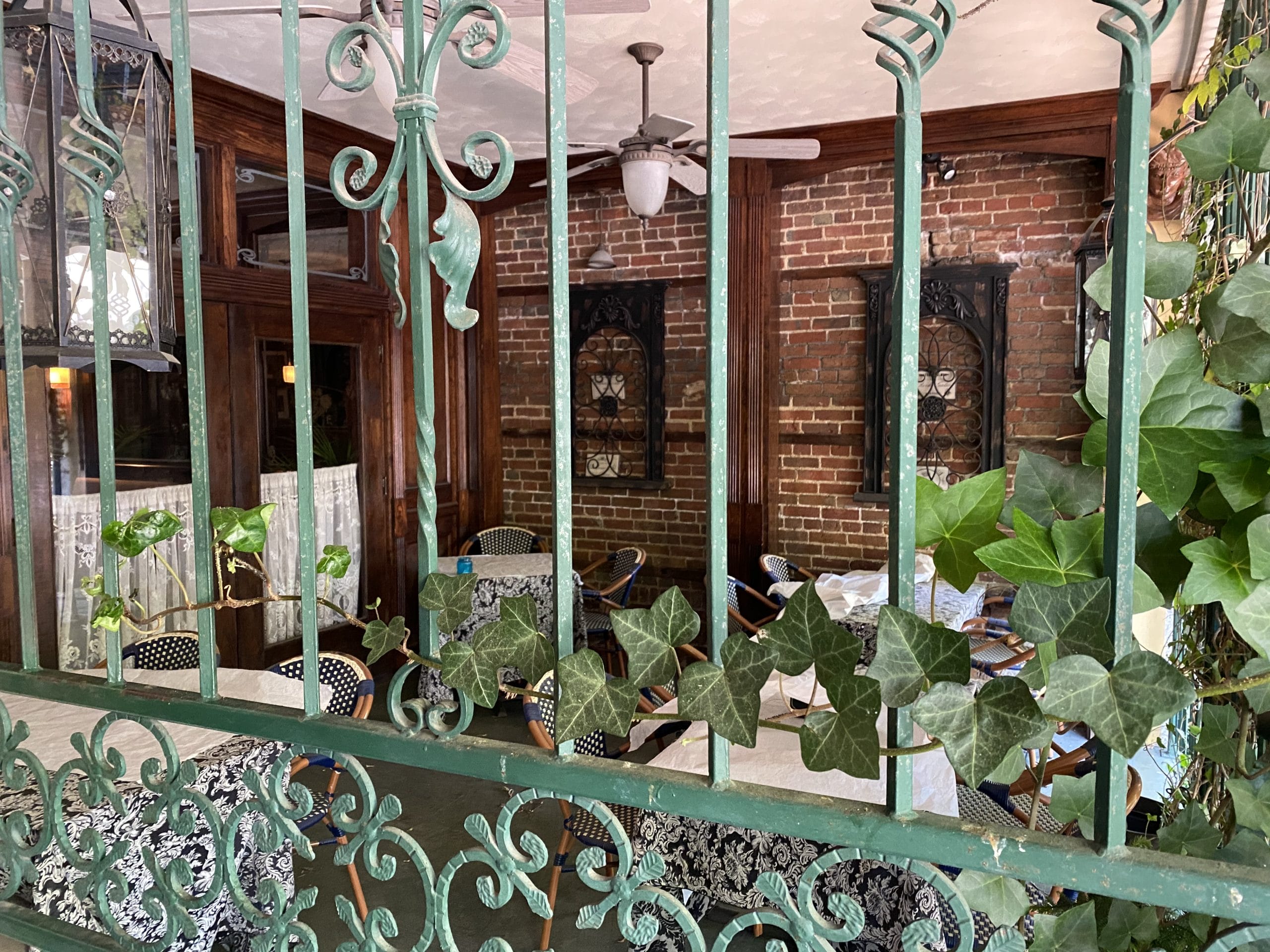 Outdoor Dining on the Garden Patio at Cafe Europa