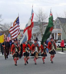 Flag bearers at Scottish Walk Portsmouth VA