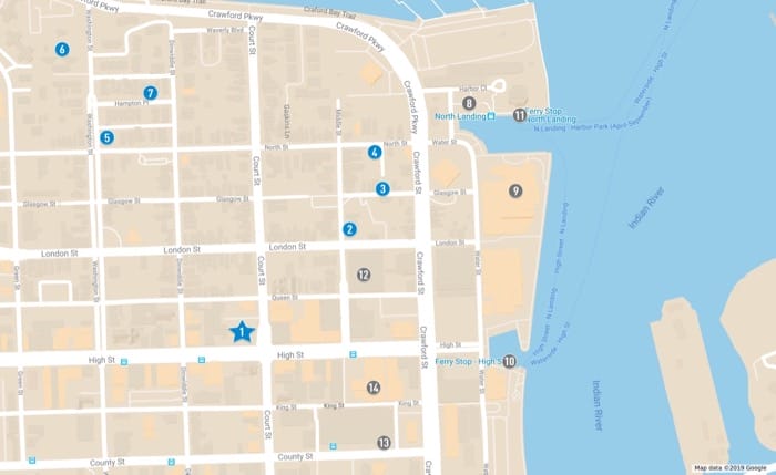 Olde Towne Portsmouth Tour Map