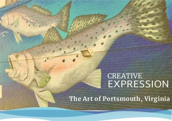A mural of fish on the Portsmouth Public Art Tour in Portsmouth, Virginia
