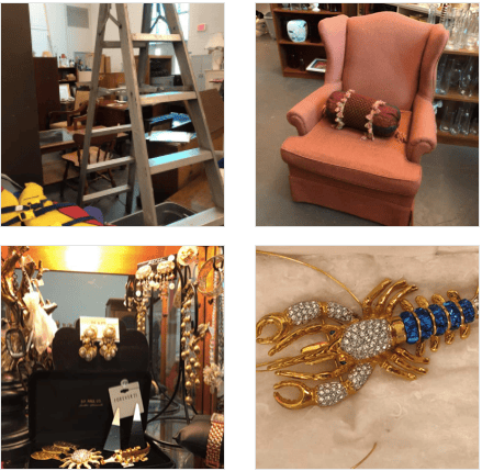 Furniture and jewelry for sale at Rescue Thrift in Portsmouth, Virginia