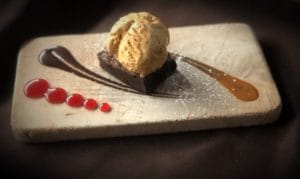 Flourless Chocolate Brownie with Gelato