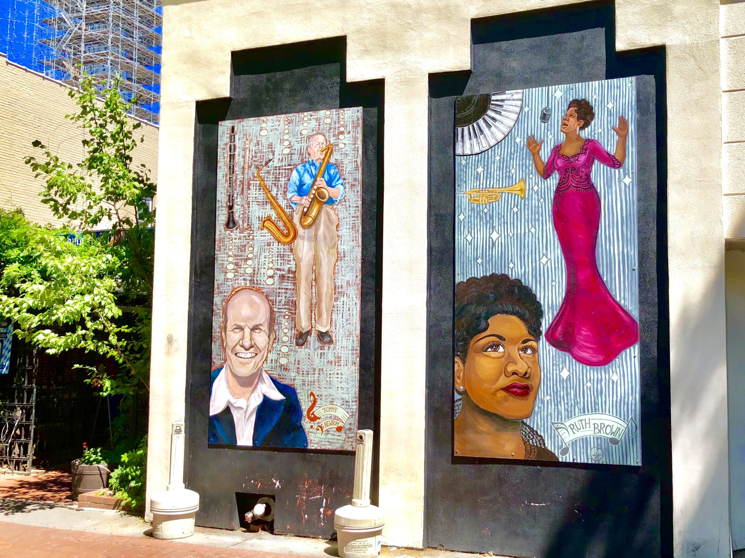 Two of the four paintings in this set