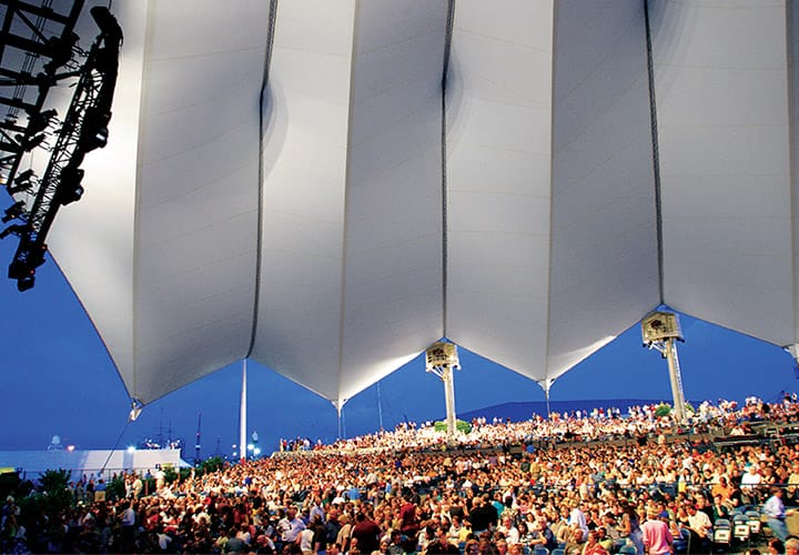 Concert goers at Atlantic Union Bank Pavilion