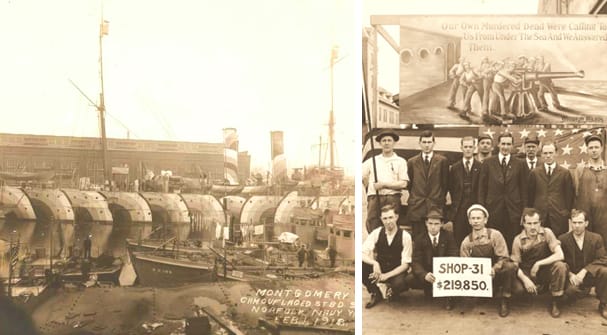 Photos of Portsmouth and soldiers in World War I