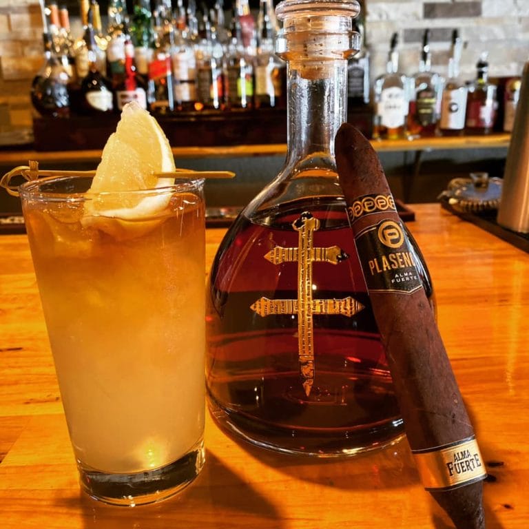A cigar and cocktail at Flat Street Cigar Lounge in Portsmouth, Virginia