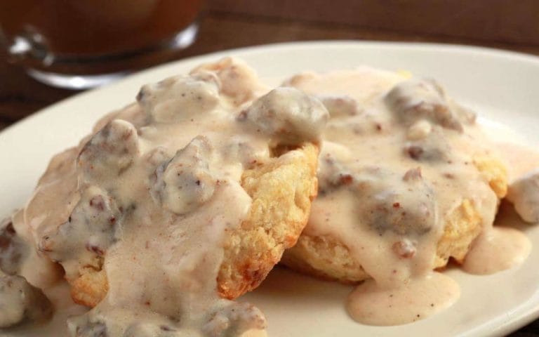 Biscuits and gravy at Corner Cafe in Portsmouth, Virginia Biscuits and gravy at Corner Cafe in Portsmouth, Virginia