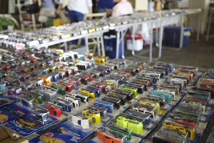 Hot wheels toy cars for sale at the Olde Towne Antiques and Flea Market in Portsmouth, Virginia