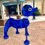 Blue Olde Towne Hero Dog art piece 