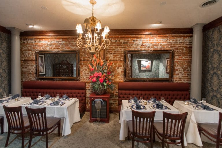 A view of the back dining area in Café Europa in Portsmouth, Virginia