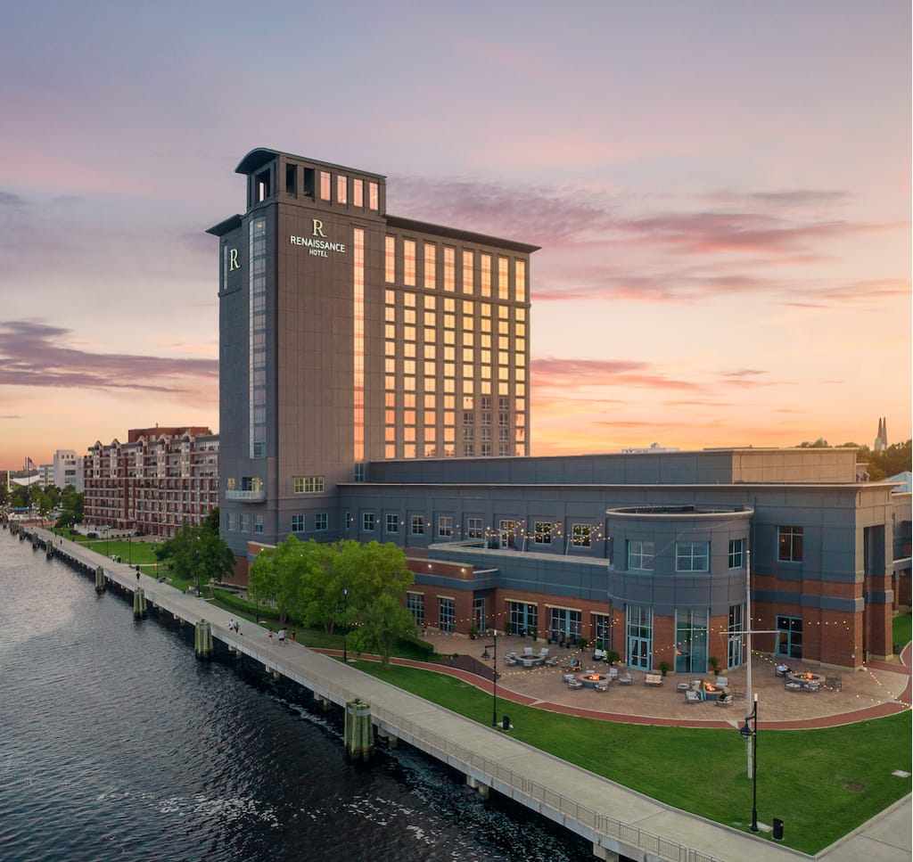 Renaissance Portsmouth Waterfront Hotel view from the Elizabeth River