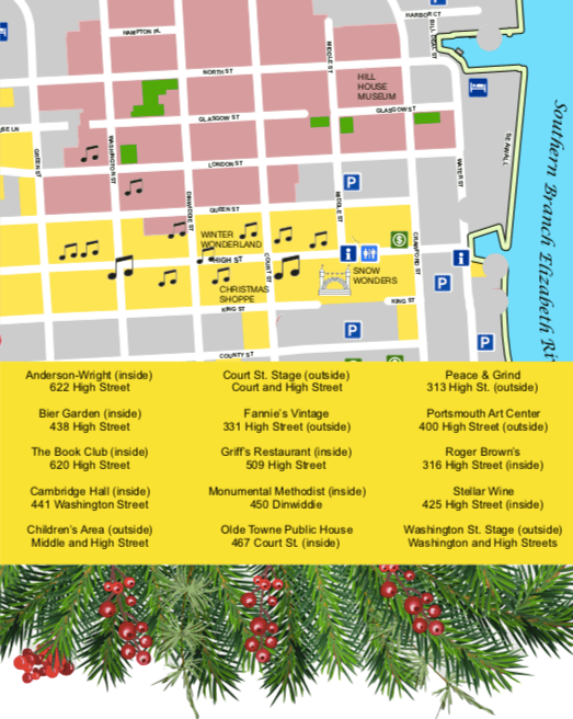 Map with legend for event