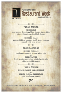 The 2022 Portsmouth, VA Restaurant Week menu for Still Worldly Tapas