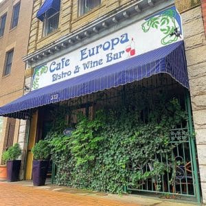 Exterior of Cafe Europa in Portsmouth, Virginia