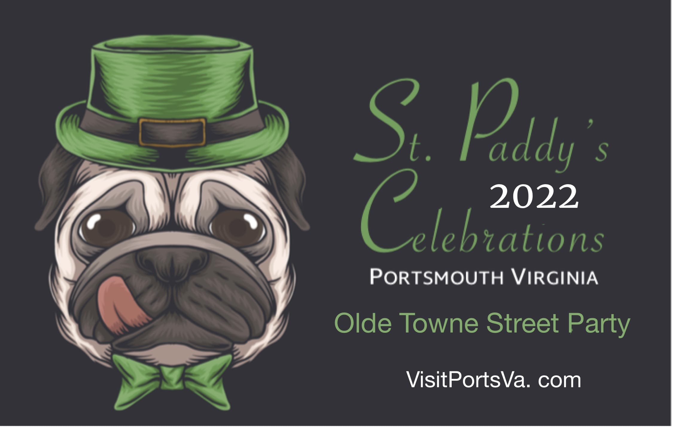 St. Paddy's Day Dog in green hat