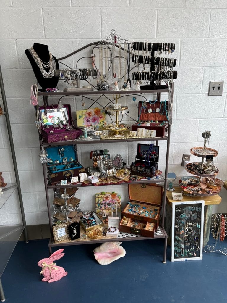 Jewelry display at a craft store in Portsmouth Virginia