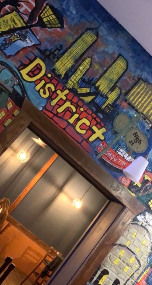 Wall art displayed in District in Portsmouth, Virginia