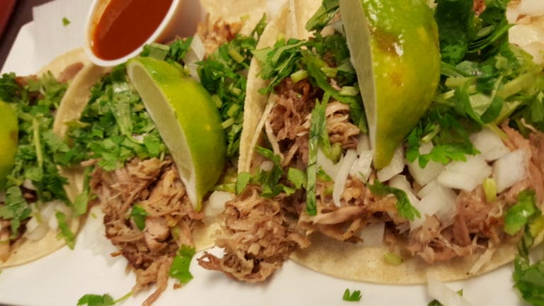 Tacos with lime served at Cancun Fiesta in Portsmouth, Virginia Tacos with lime served at Cancun Fiesta in Portsmouth, Virginia