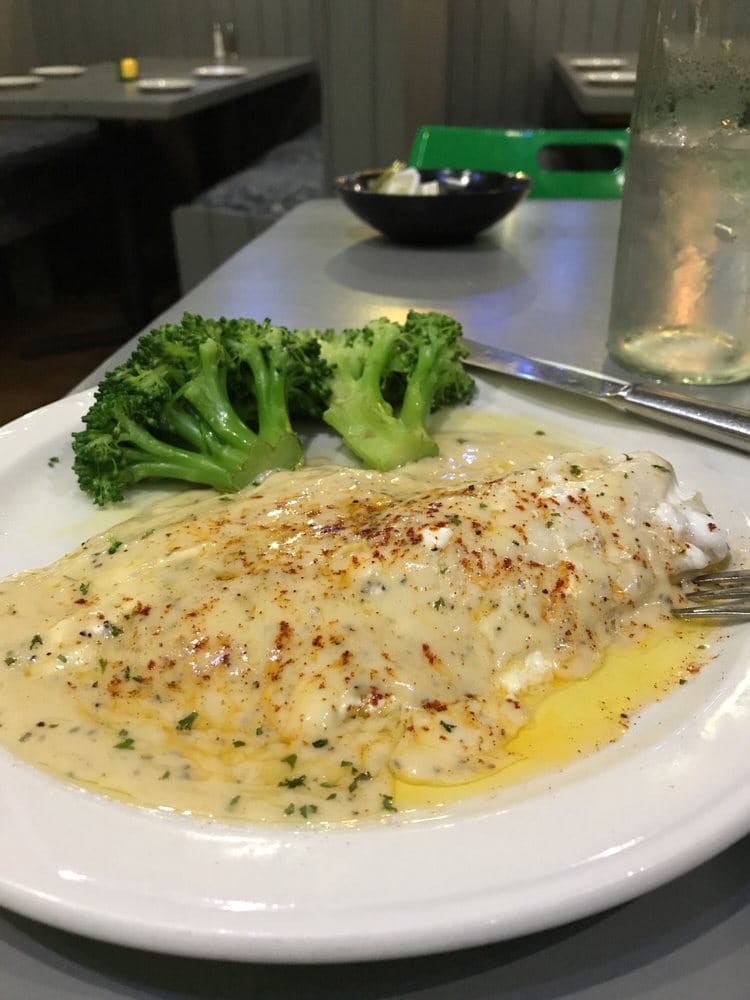 Flavorful fish entrée served at Lobscouser in Portsmouth, Virginia Flavorful fish entrée served at Lobscouser in Portsmouth, Virginia