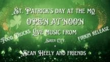 Display flyer of a St Paddy's Day Event at MoMac Brewing Company in Portsmouth, VA