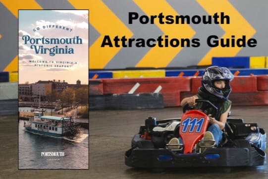 Attractions brochure cover with race kart from LeManks Karting