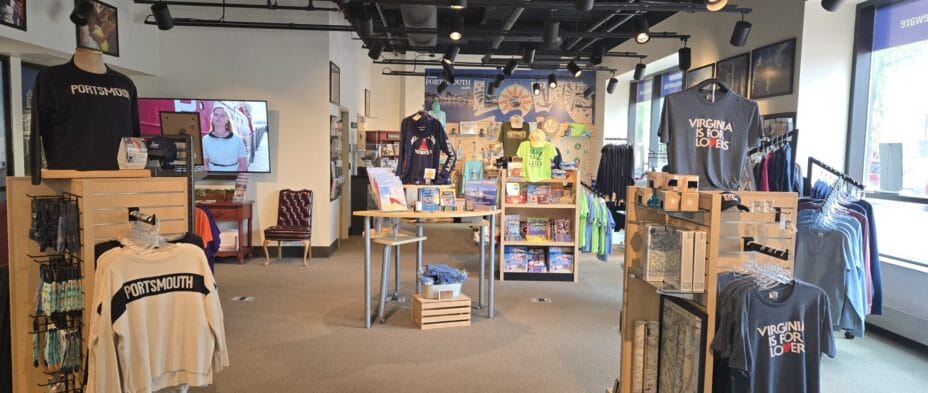 items on display at the Portsmouth Welcome Center
